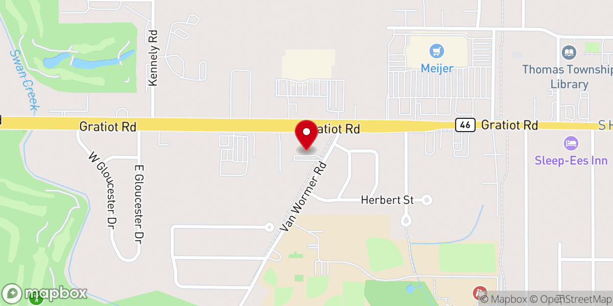 Map showing location of Ascension Lutheran Church