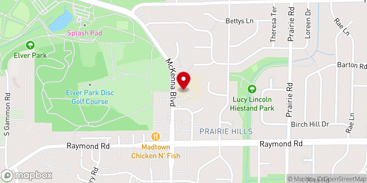 Map showing location of Our Redeemer Lutheran Church and School