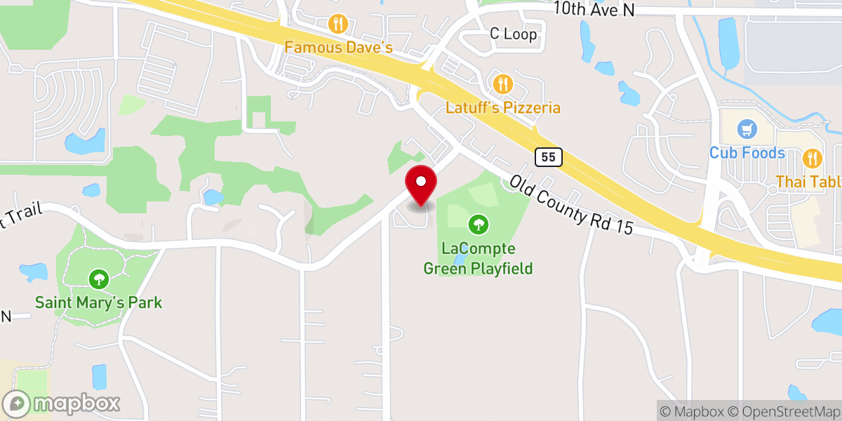Map showing location of Plymouth Lutheran Church