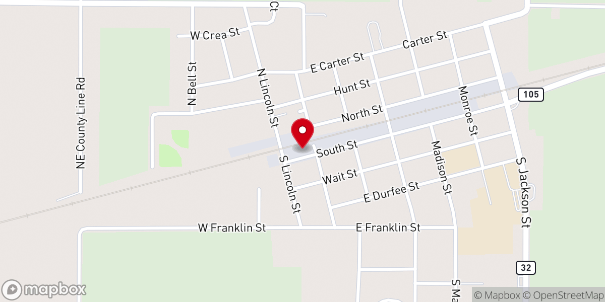 Map showing location of Cerro Gordo Road District