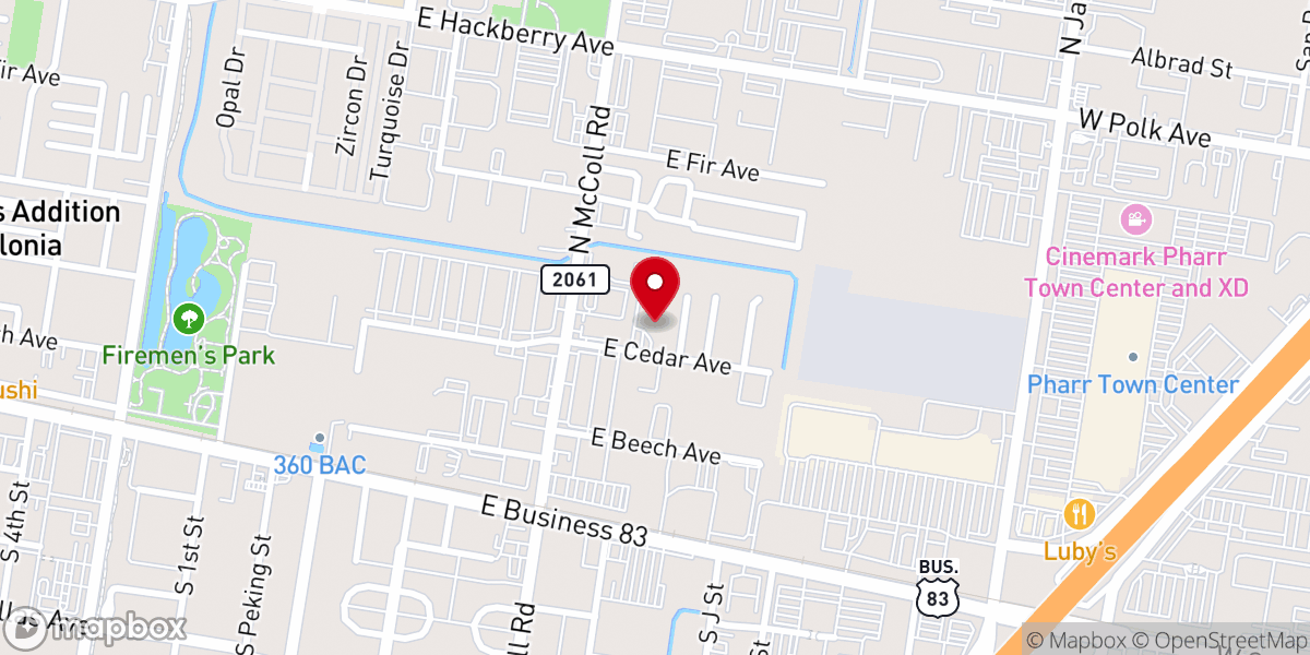 Map showing location of Victorious Life Temple - McAllen Apostolic Assembly