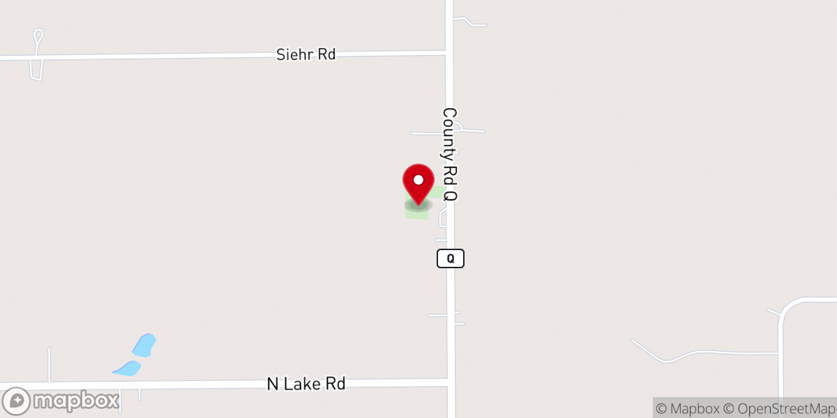 Map showing location of St. John Lutheran Church