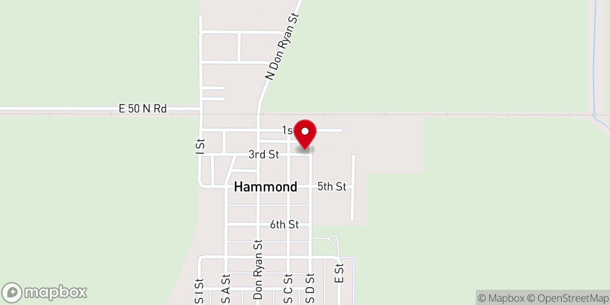 Map showing location of Hammond United Methodist Church