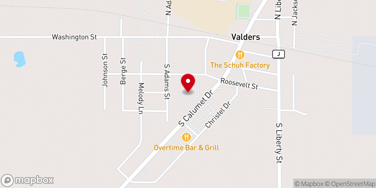 Map showing location of Faith Lutheran Church