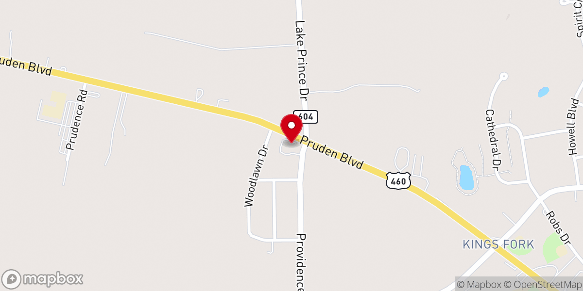 Map showing location of Providence United Methodist Church