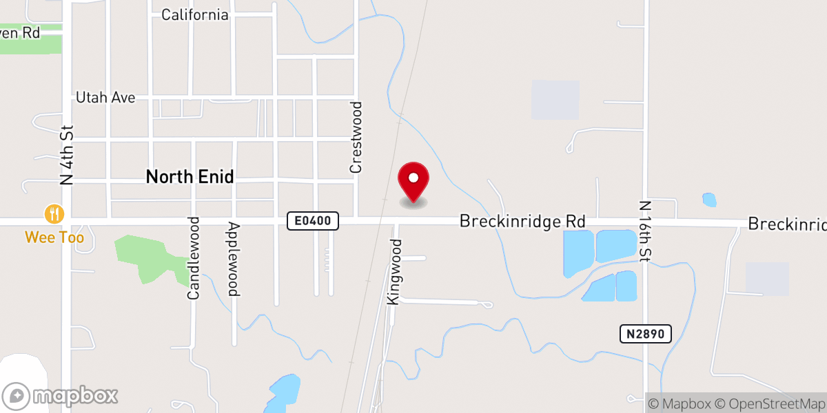Map showing location of Pentecostals of North Enid