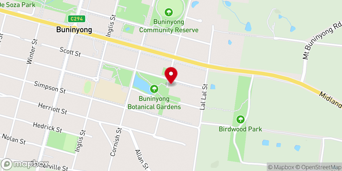 Map showing location of Ss Peter and Paul's Catholic Church Buninyong