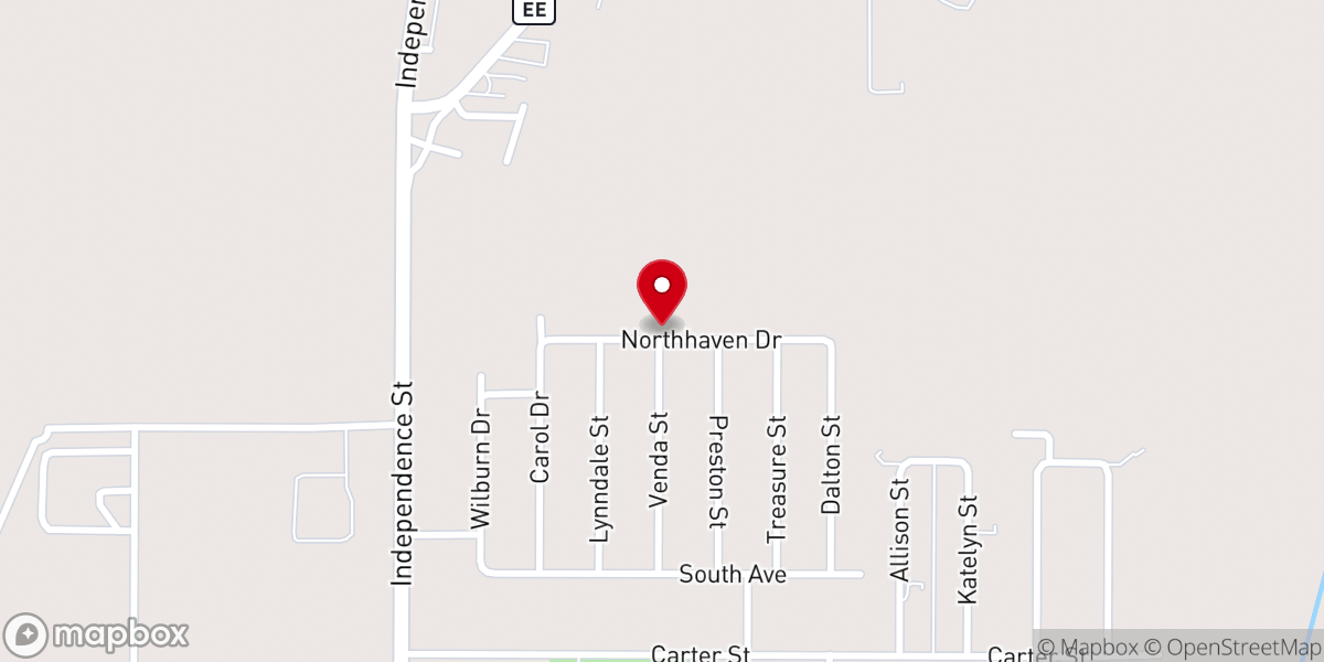 Map showing location of Calvary Apostolic Church