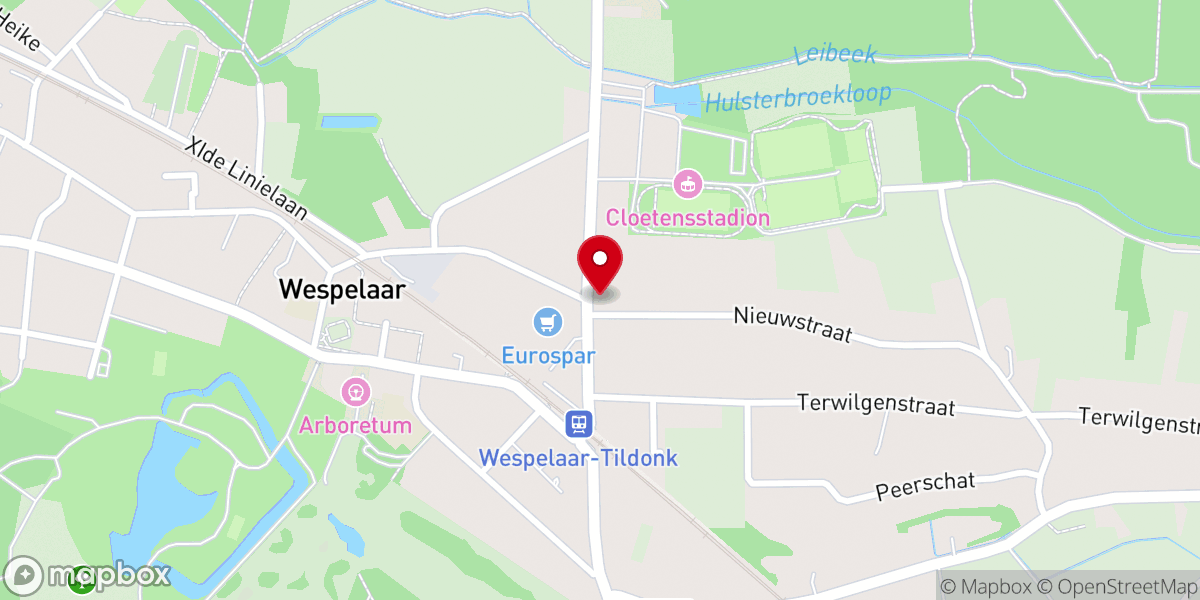 Map showing location of Onze-Lieve-Vrouw ter Sneeuw