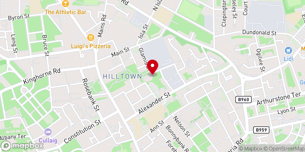 Map showing location of St Salvador's Scottish Episcopal Church