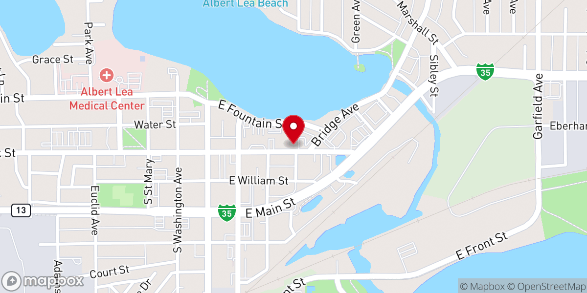 Map showing location of Marian Hall Kitchen & Parish