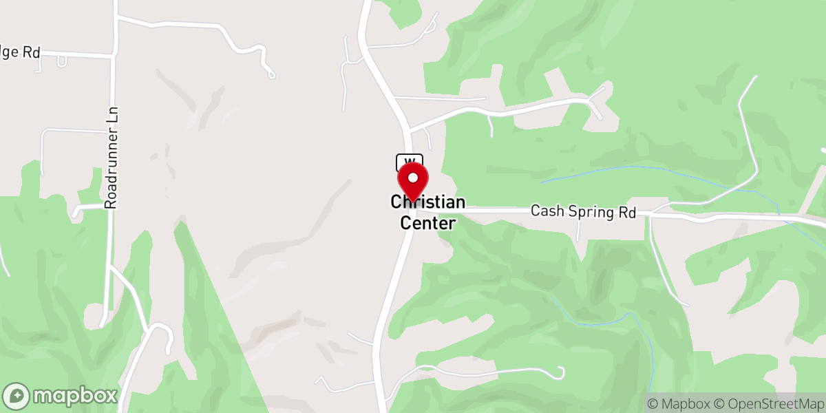 Map showing location of Living Water Christian Center