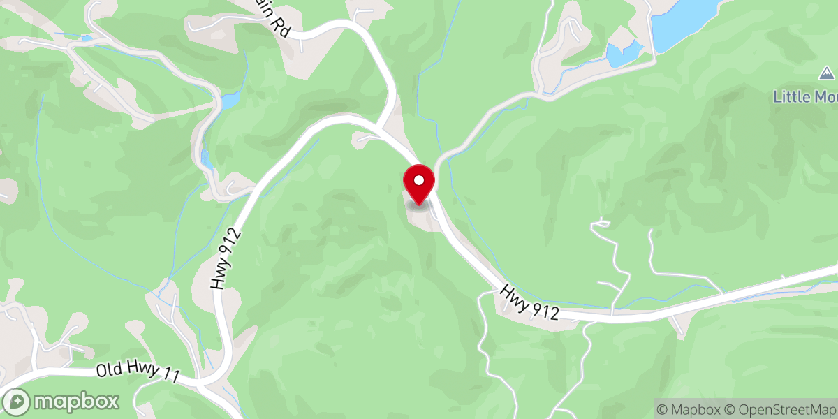 Map showing location of Glassy Mountain Church Of God