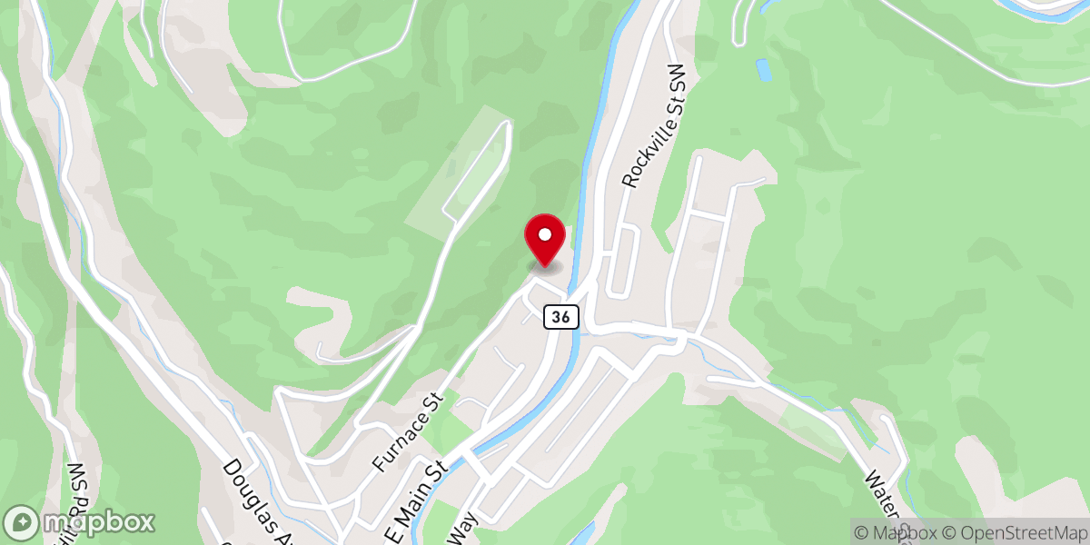 Map showing location of St Peter's Episcopal Church