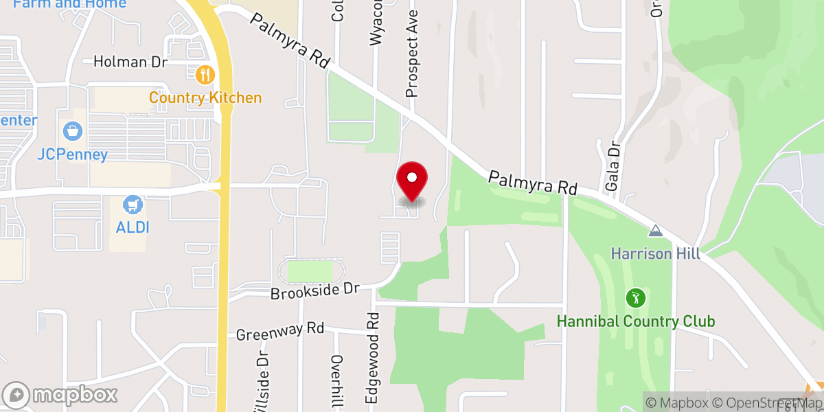Map showing location of Beacon United Methodist Church