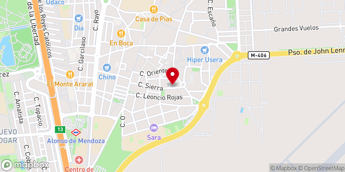 Map showing location of R. E I. Congregación de Nuestra Señora de los Ángeles