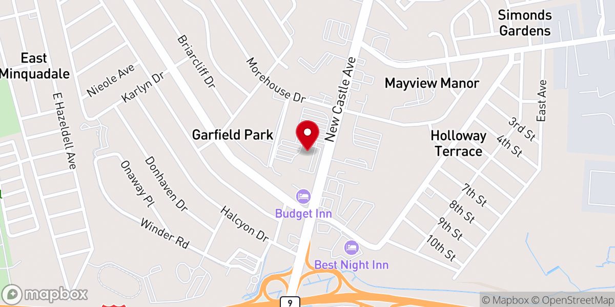 Map showing location of Canaan Baptist Church