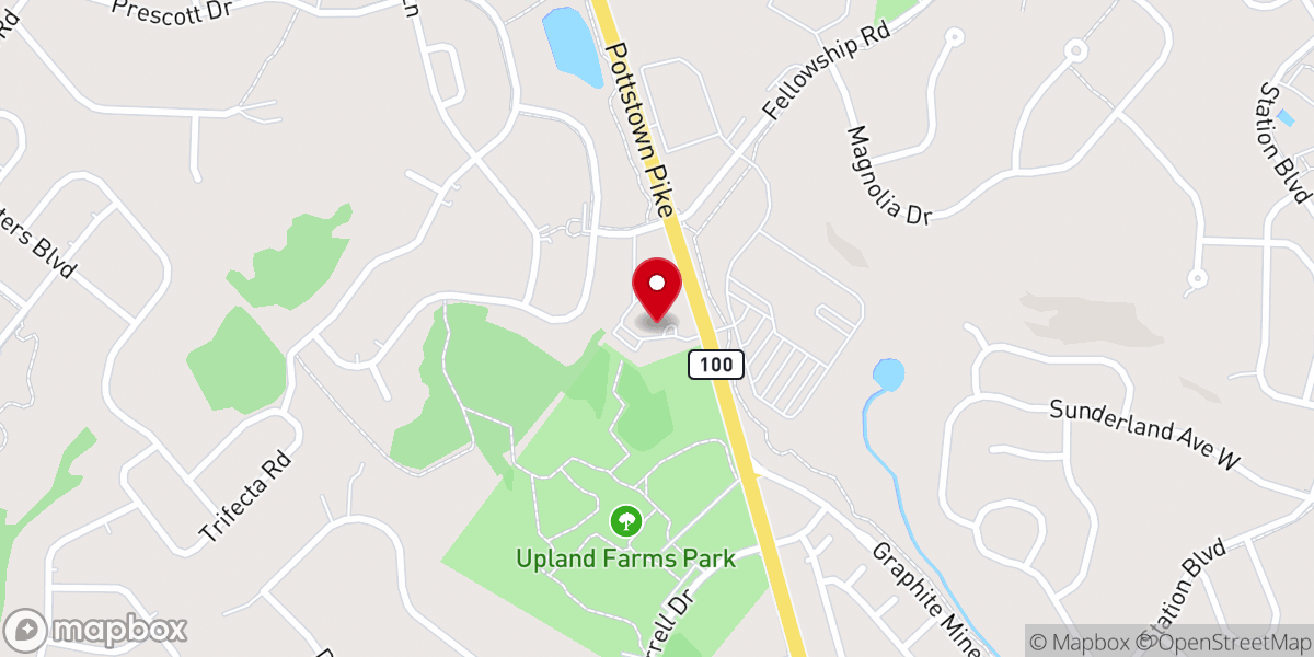 Map showing location of Beth Israel Congregation of Chester County