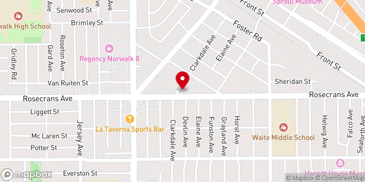 Map showing location of Saint Paul Lutheran Church