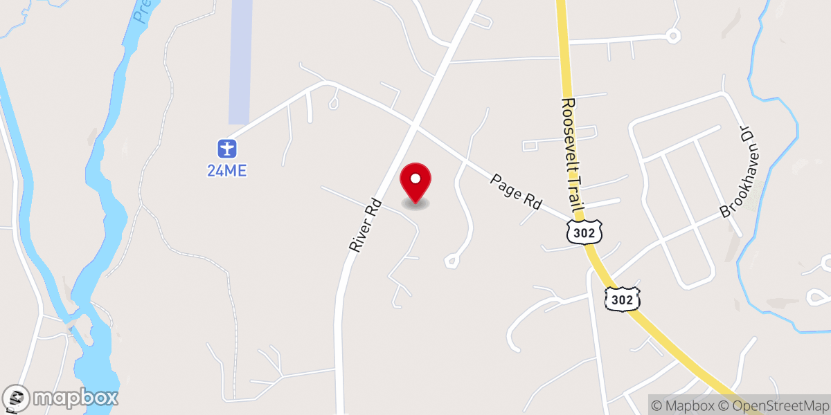 Map showing location of Windham Baptist Church