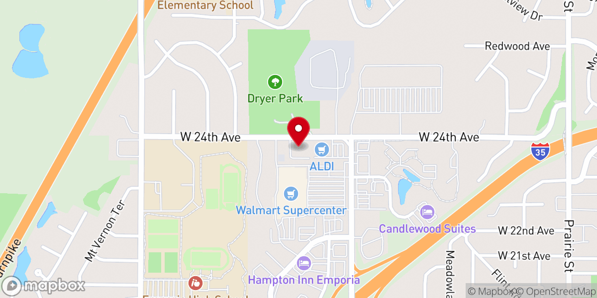 Map showing location of First Church of the Nazarene