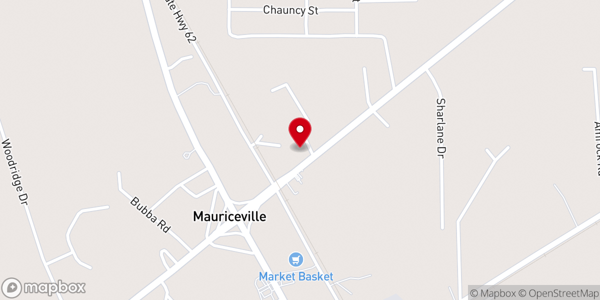 Map showing location of Mauriceville All Gospel Church