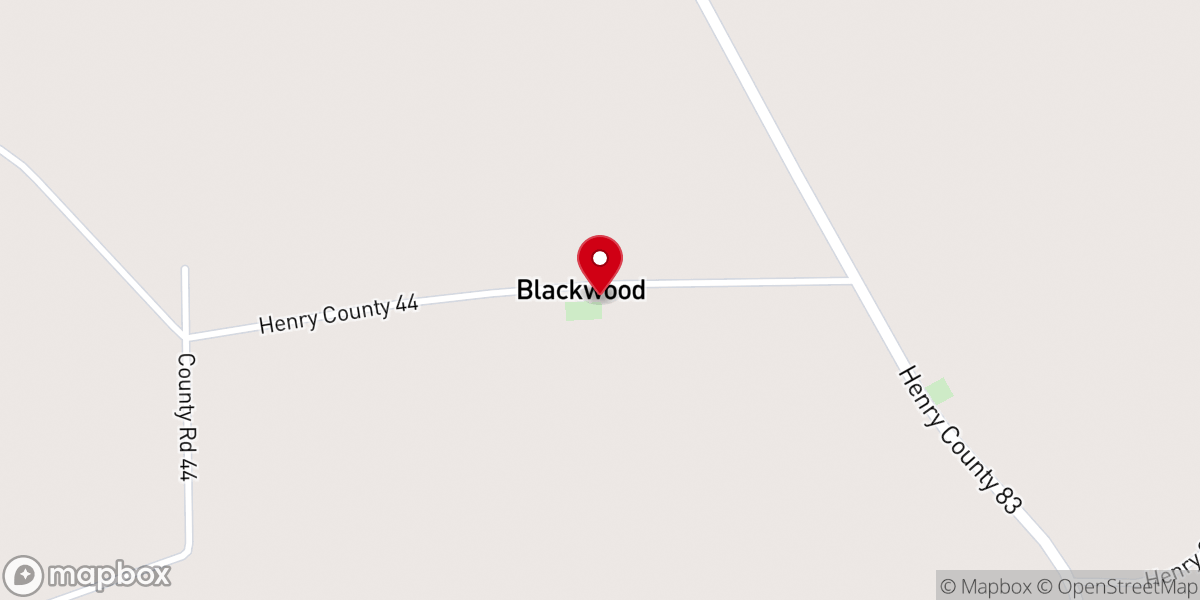 Map showing location of Blackwood Church