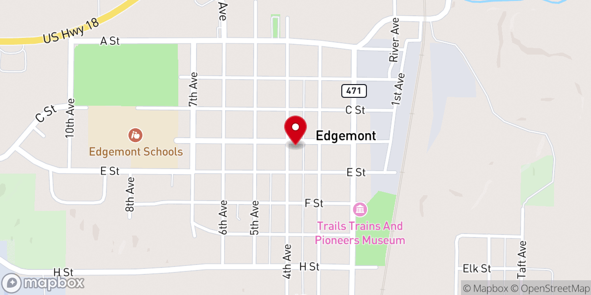 Map showing location of United Church UMC UCC