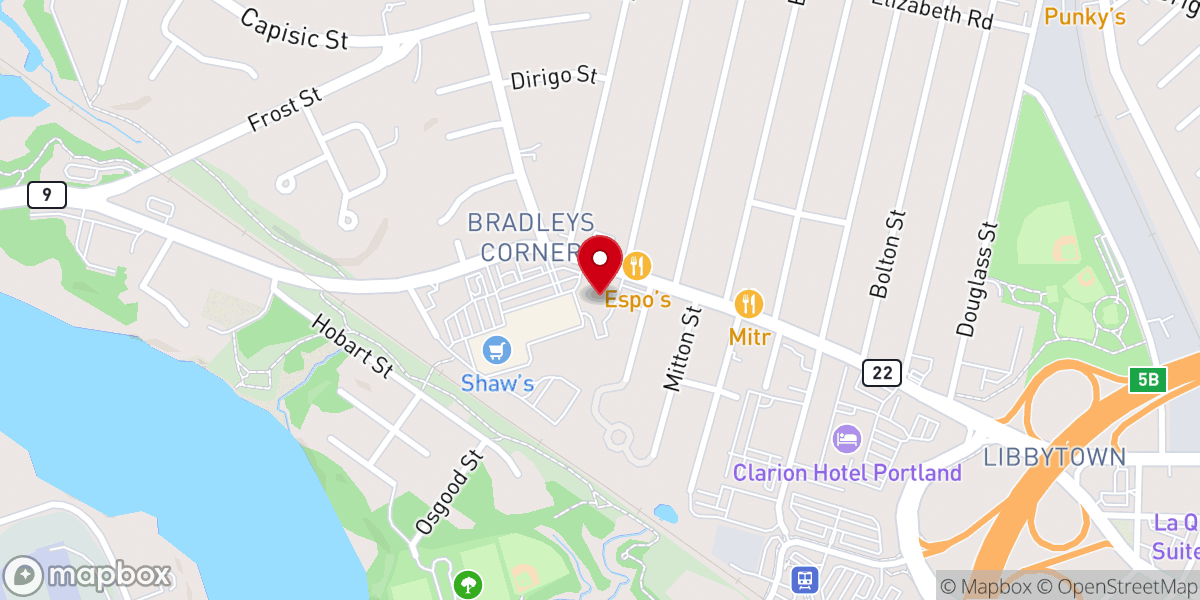 Map showing location of Saint Patricks Church