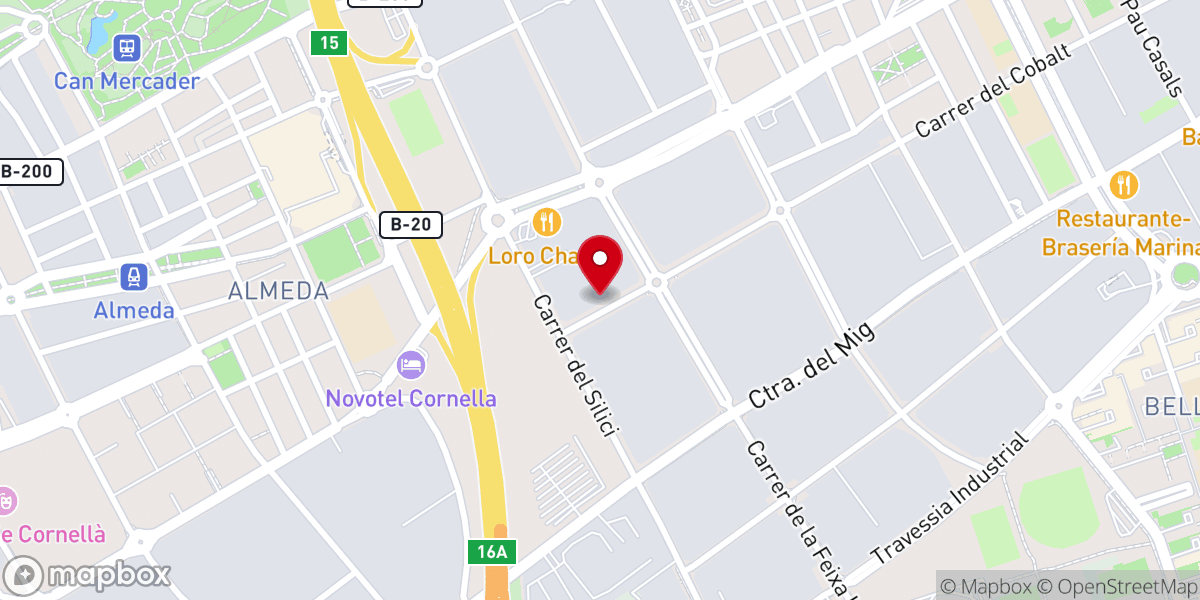 Map showing location of IPUE Barcelona - Iglesia Pentecostal Unida en Europa