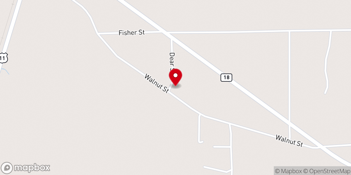 Map showing location of Mt Hebron Baptist Church