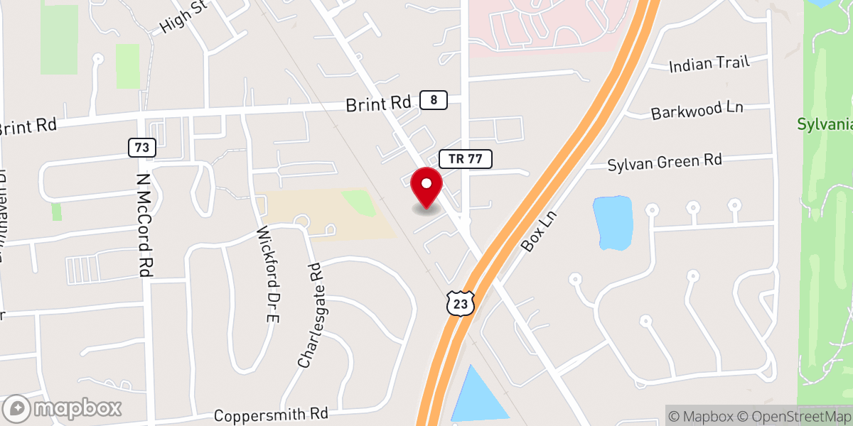 Map showing location of Former Sylvania Baptist Church