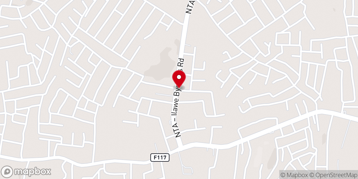 Map showing location of Holy Cross Catholic Church, Ado-Ekiti