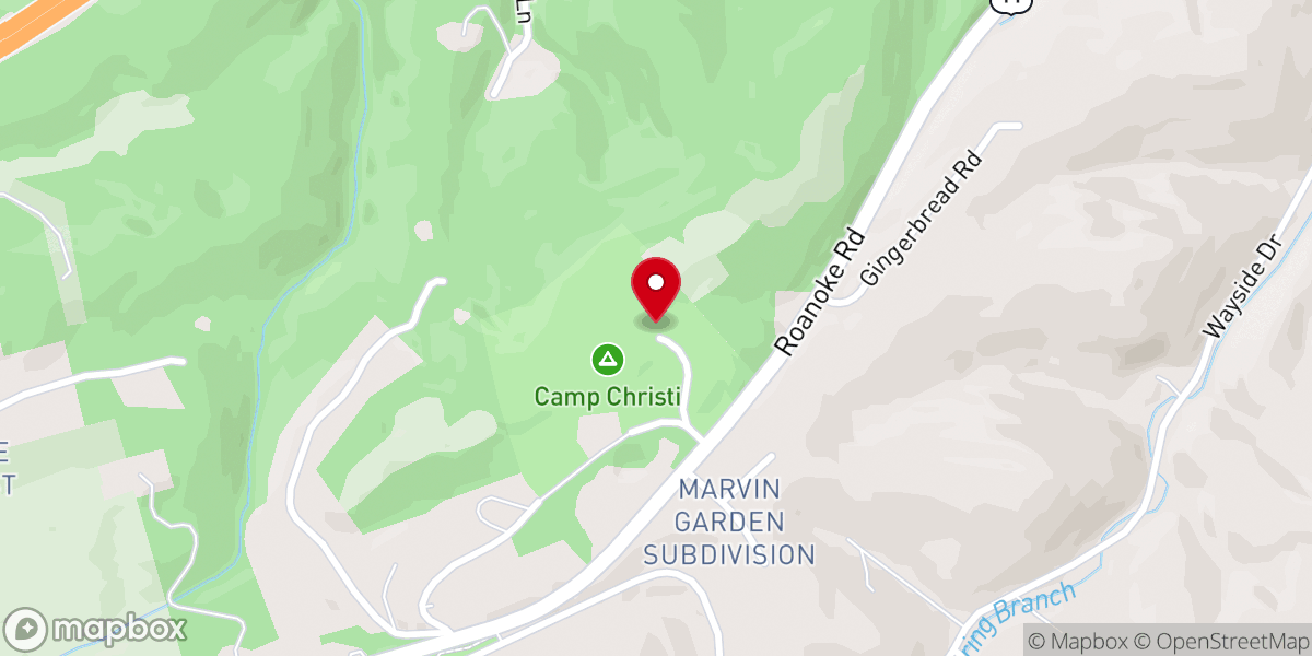 Map showing location of Church of God of VA