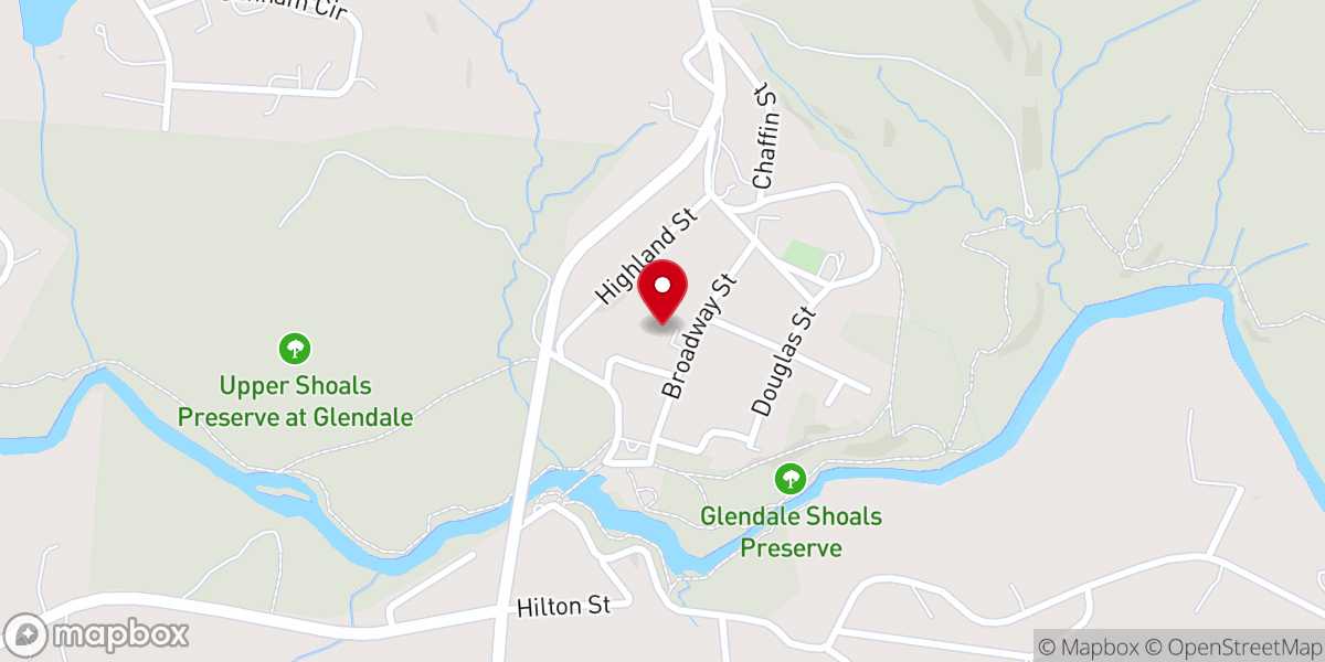 Map showing location of Glendale Wesleyan Church