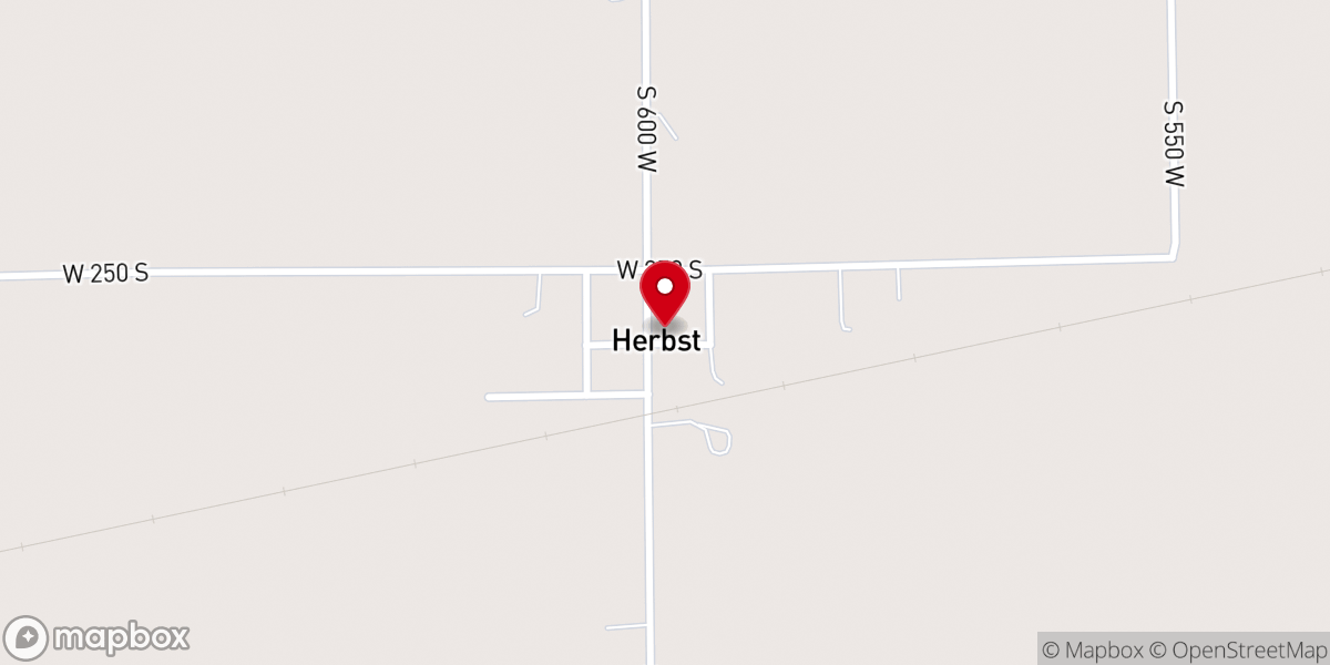 Map showing location of Herbst United Methodist Church