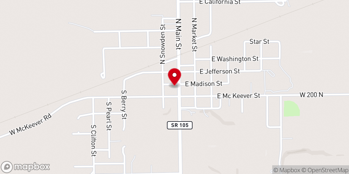 Map showing location of Bethesda Freewill Baptist Church
