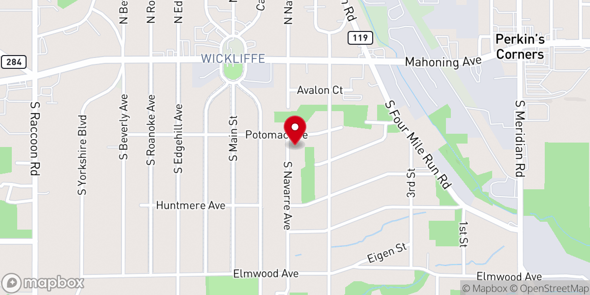 Map showing location of E T B C Apostolic Church
