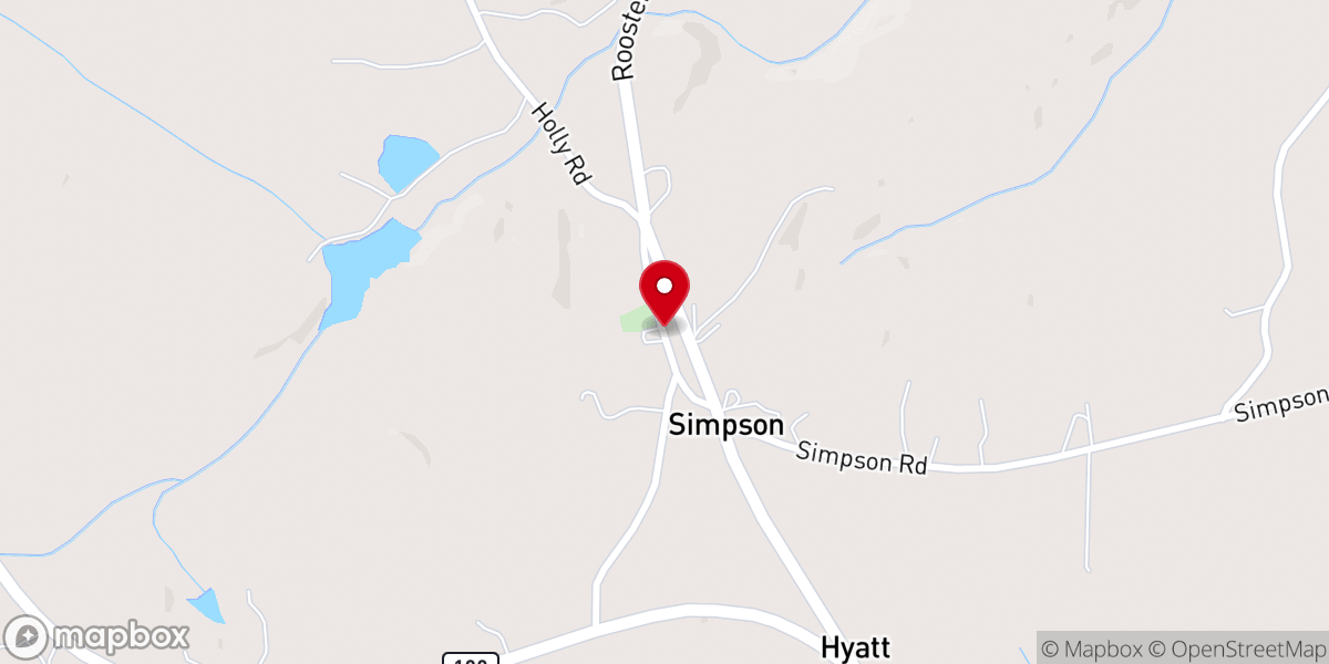 Map showing location of New Springs Church