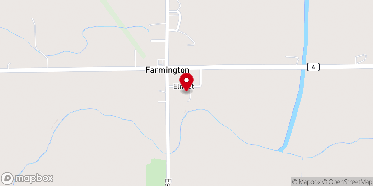 Map showing location of Farmington United Methodist