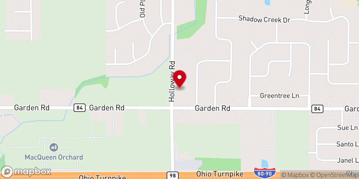 Map showing location of New Hope Christian Church