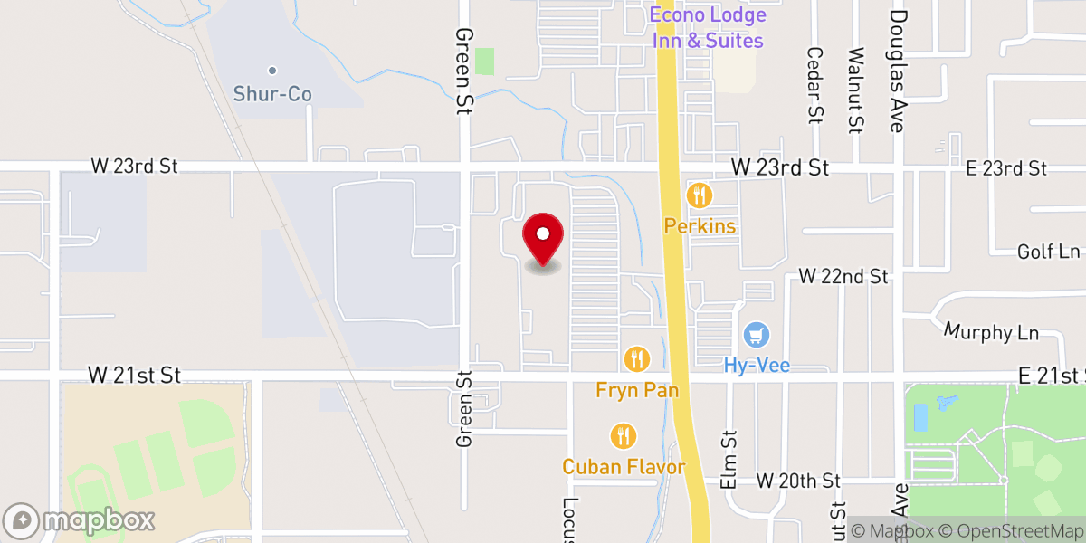 Map showing location of Restore Church - Yankton Campus