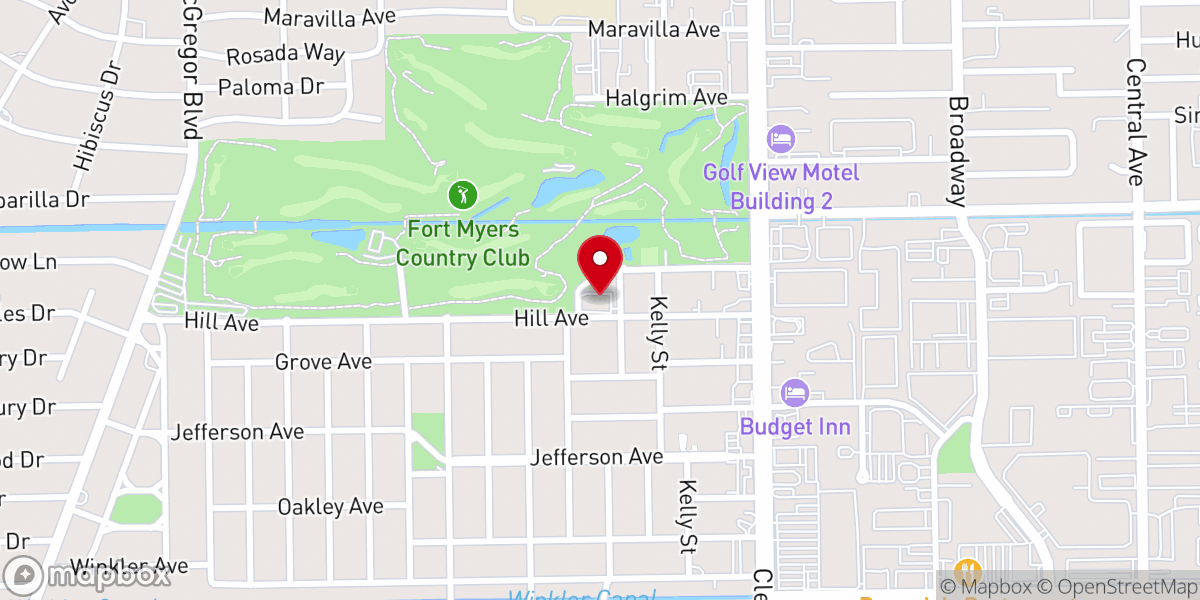 Map showing location of Emmanuel Baptist Church
