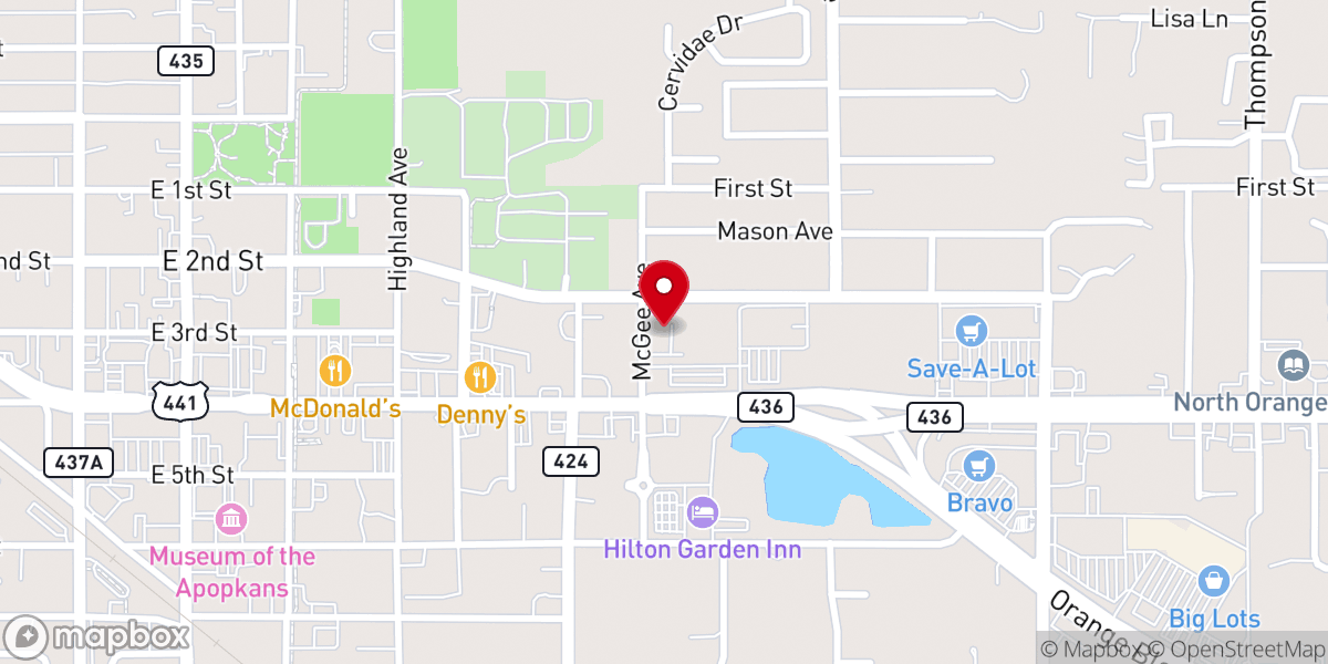 Map showing location of St Paul Lutheran Church