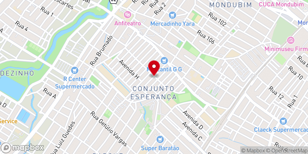 Map showing location of Igreja Batista Esperança