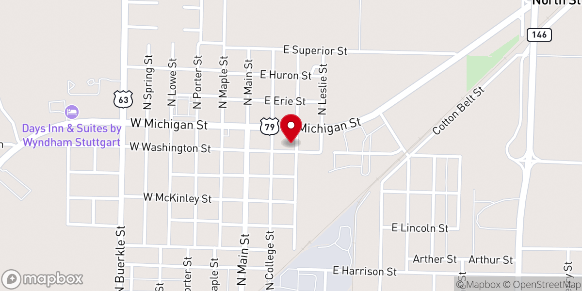 Map showing location of Victors Empowerment Center