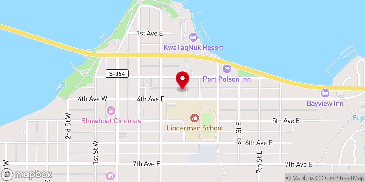 Map showing location of Presbyterian Church of Polson