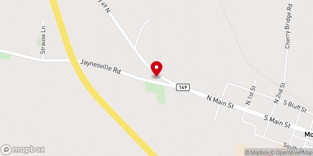 Map showing location of MT Olive Community Church