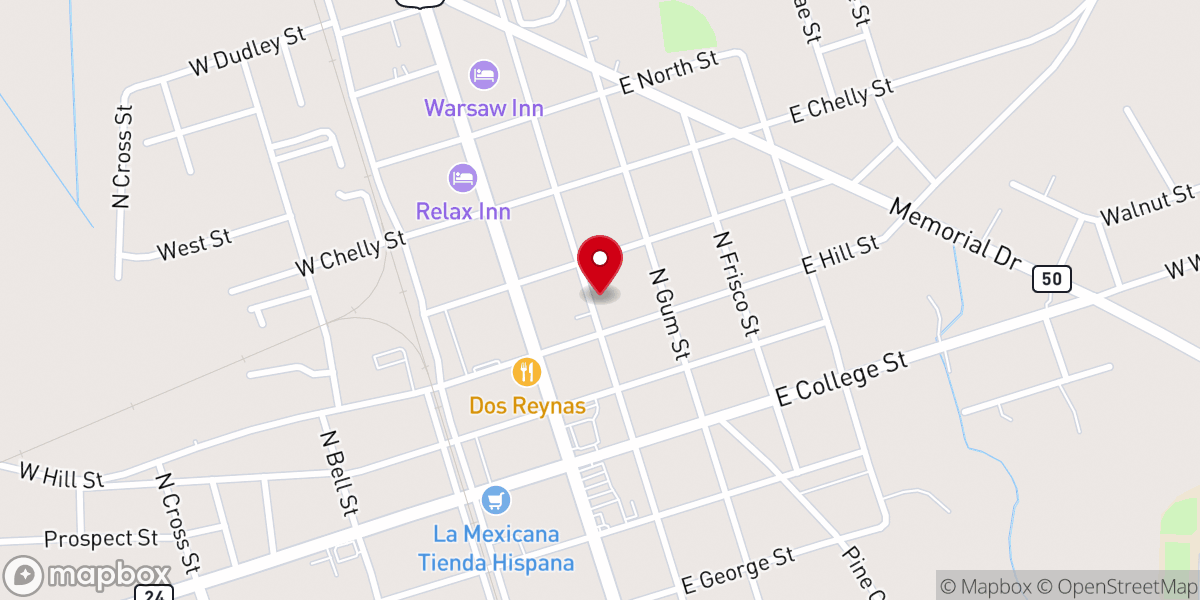 Map showing location of Hope Community Church