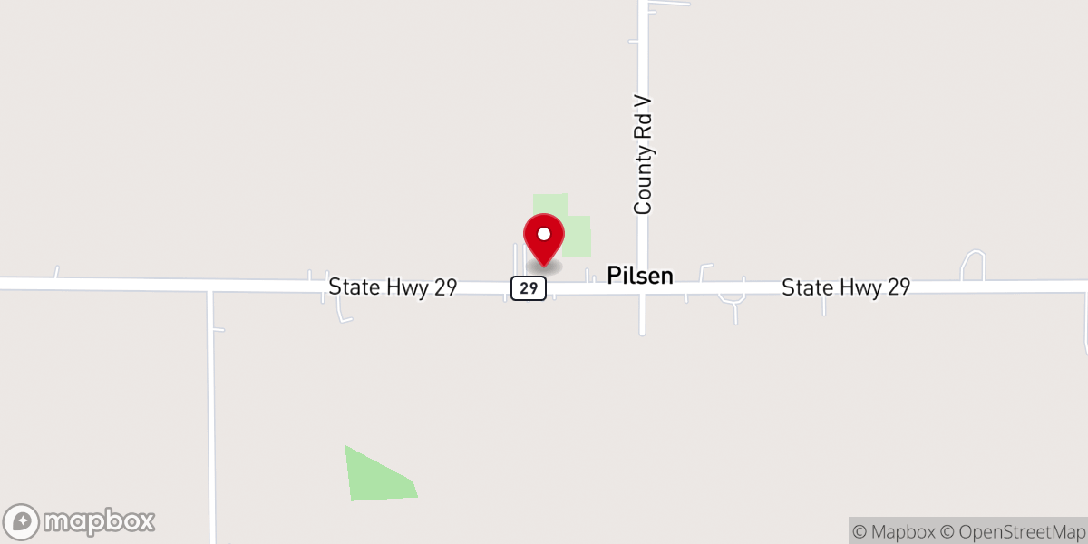 Map showing location of St. Joseph's Catholic Church